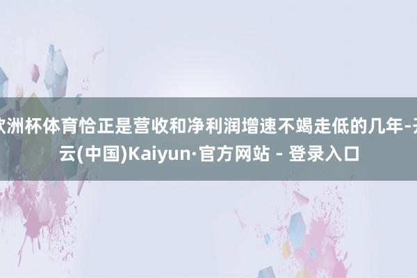 欧洲杯体育恰正是营收和净利润增速不竭走低的几年-开云(中国)Kaiyun·官方网站 - 登录入口