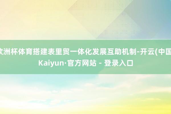 欧洲杯体育搭建表里贸一体化发展互助机制-开云(中国)Kaiyun·官方网站 - 登录入口