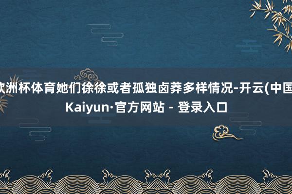 欧洲杯体育她们徐徐或者孤独卤莽多样情况-开云(中国)Kaiyun·官方网站 - 登录入口
