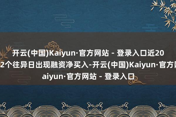 开云(中国)Kaiyun·官方网站 - 登录入口近20个往异日中有12个往异日出现融资净买入-开云(中国)Kaiyun·官方网站 - 登录入口